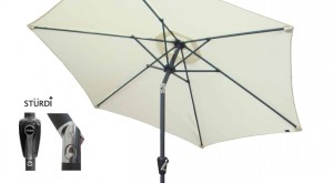 Parasol Sturdi 2.5m Round Aluminium 3 Colours